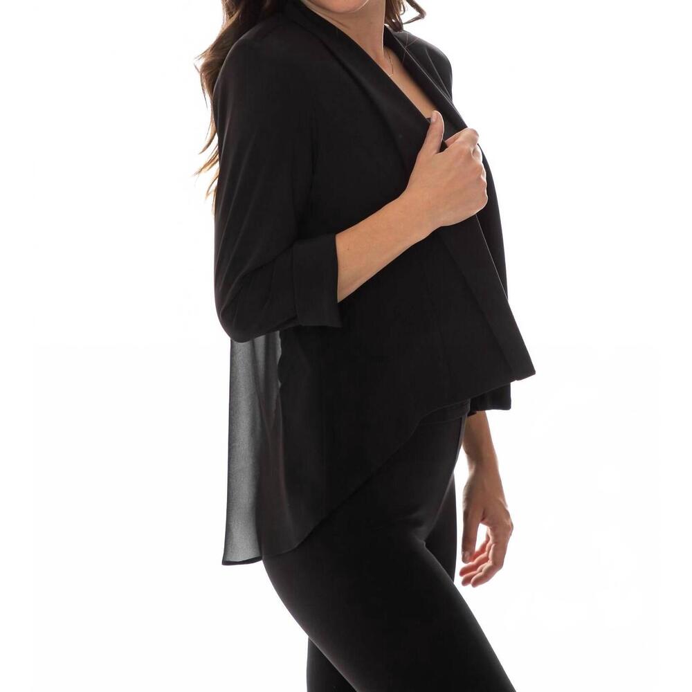 NEW BALI sheer open cardigan jacket in black